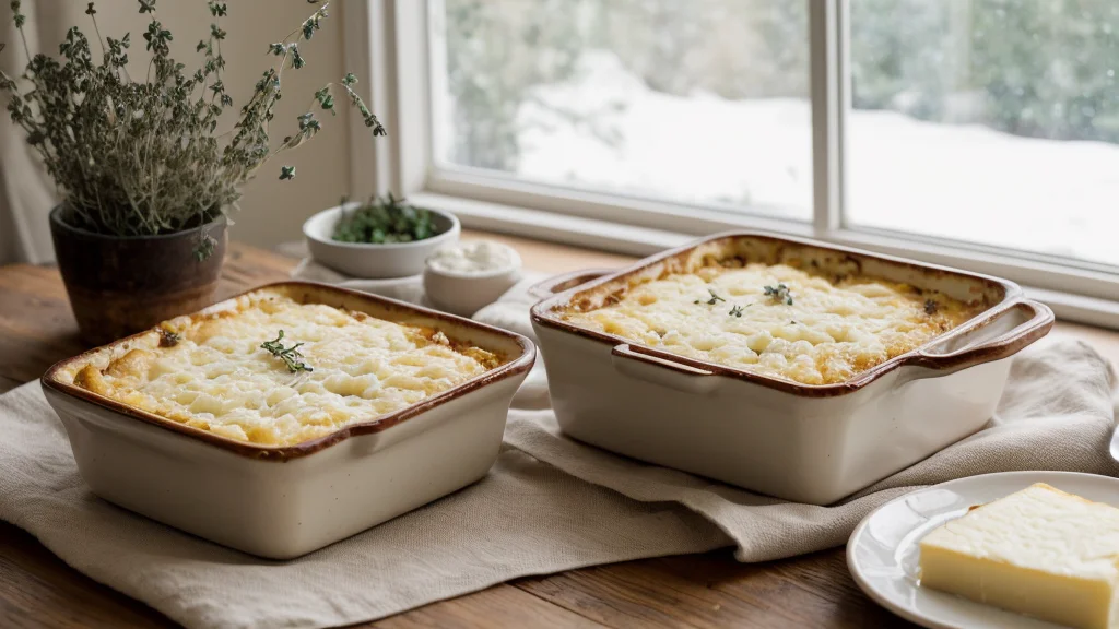 Запечённый картофельный гратен с сыром